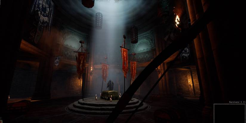 Dark and Darker - Ranger With Bow Looking Around The Vault Area Of The Map