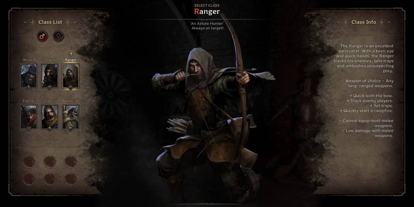 Dark and Darker - Rogue In Class Selection Screen