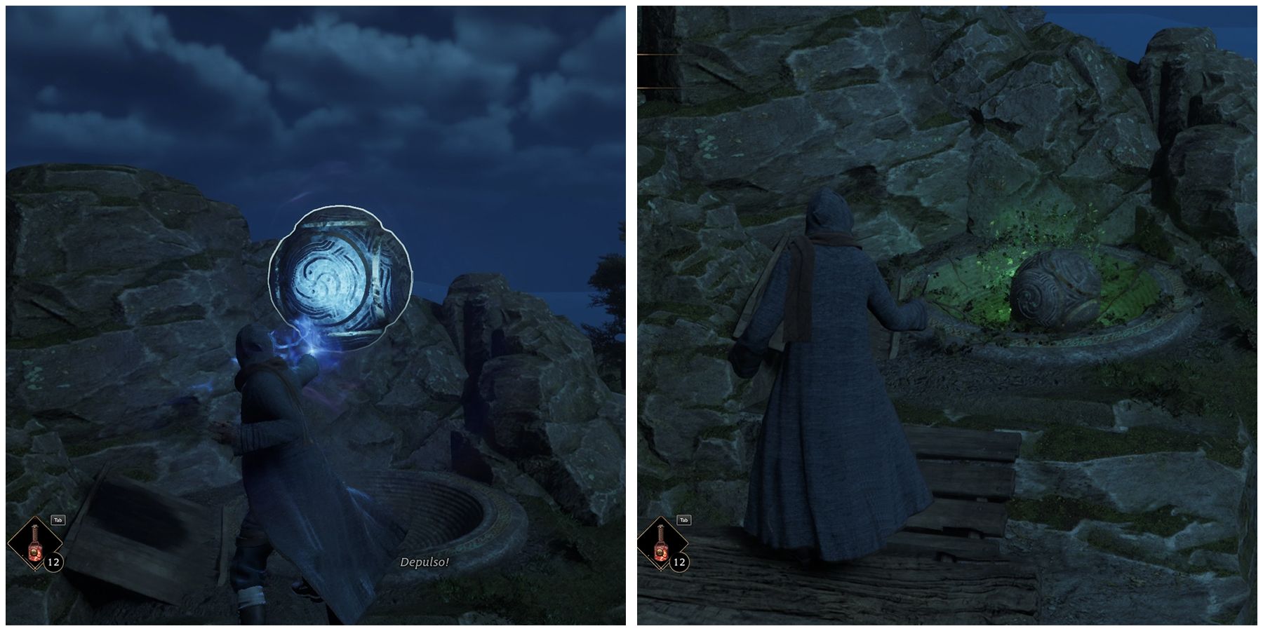 guiding the sphere to its pit in hogwarts legacy