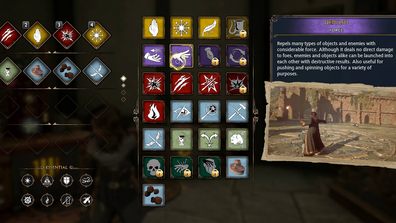 depulso spell in hogwarts legacy