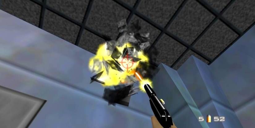 Destroying a security camera in Bunker 1 mission Goldeneye 007