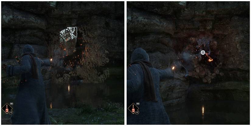 destroying the stone pillars in hogwarts legacy