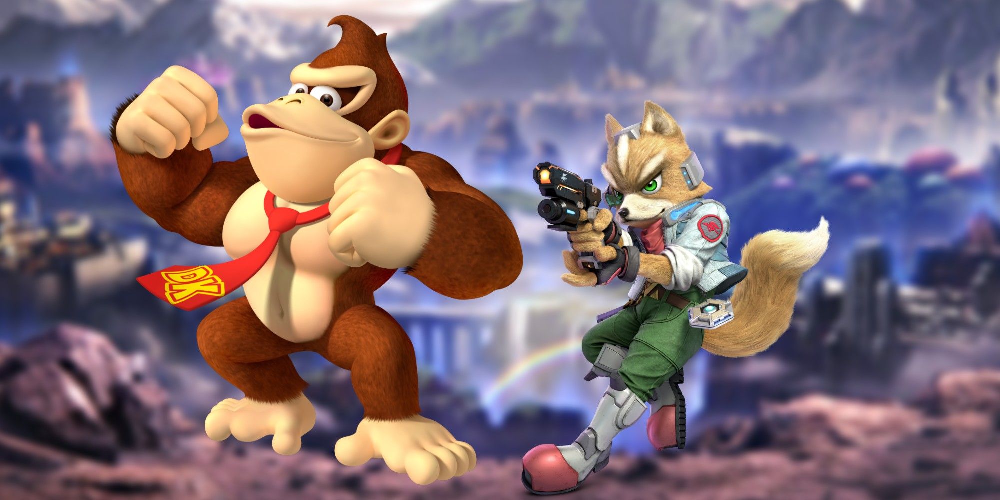 fox and donkey kong in smash bros ultimate