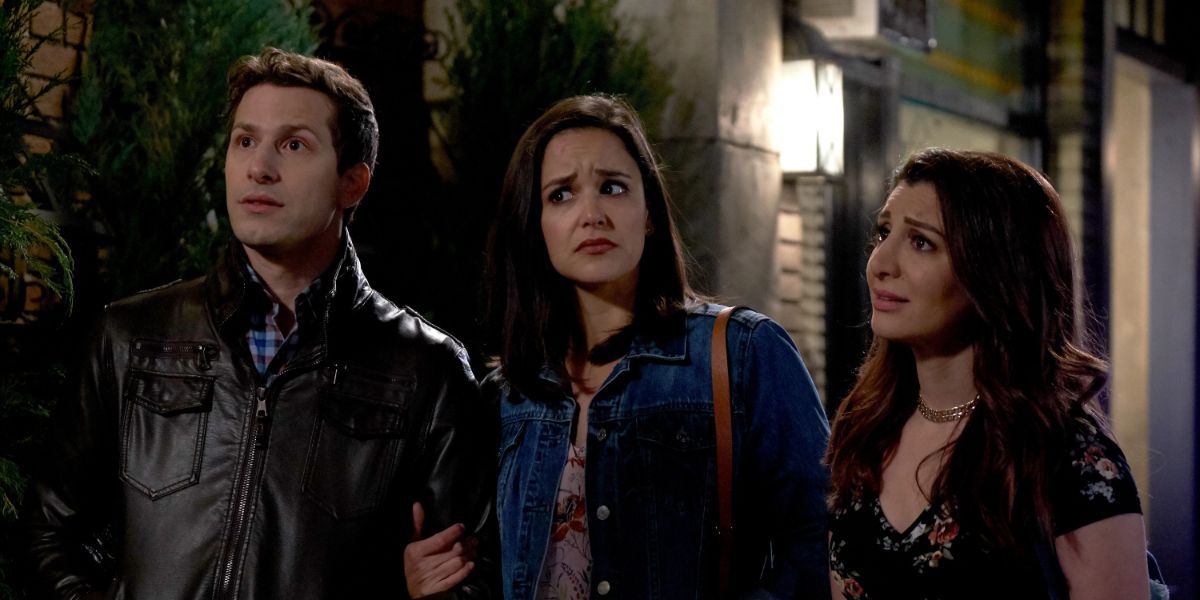 Jake Peralta, Amy Santiago and Kate in Brooklyn Nine-Nine