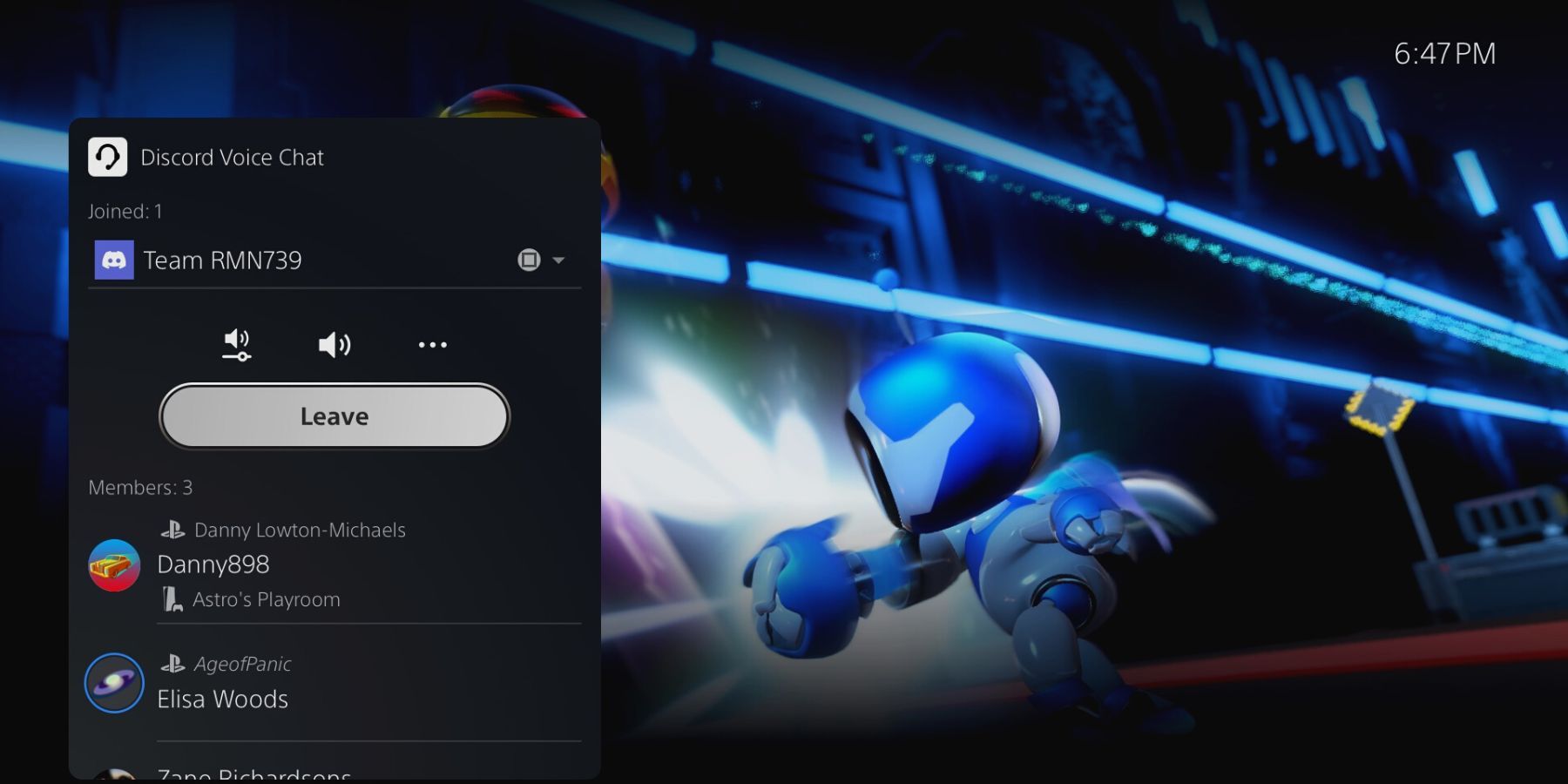 Discord voice chat PS5