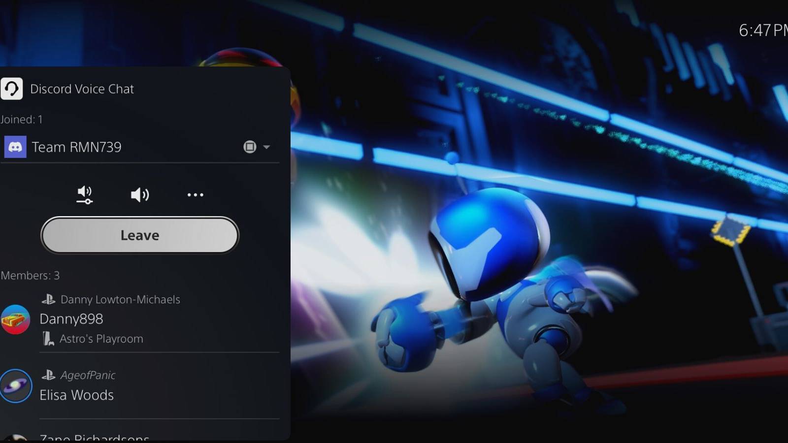 Discord voice chat PS5