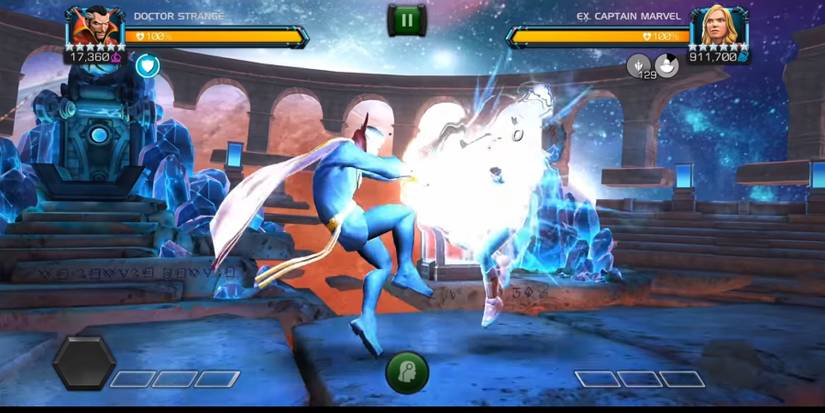 Doctor Strange firing a blast