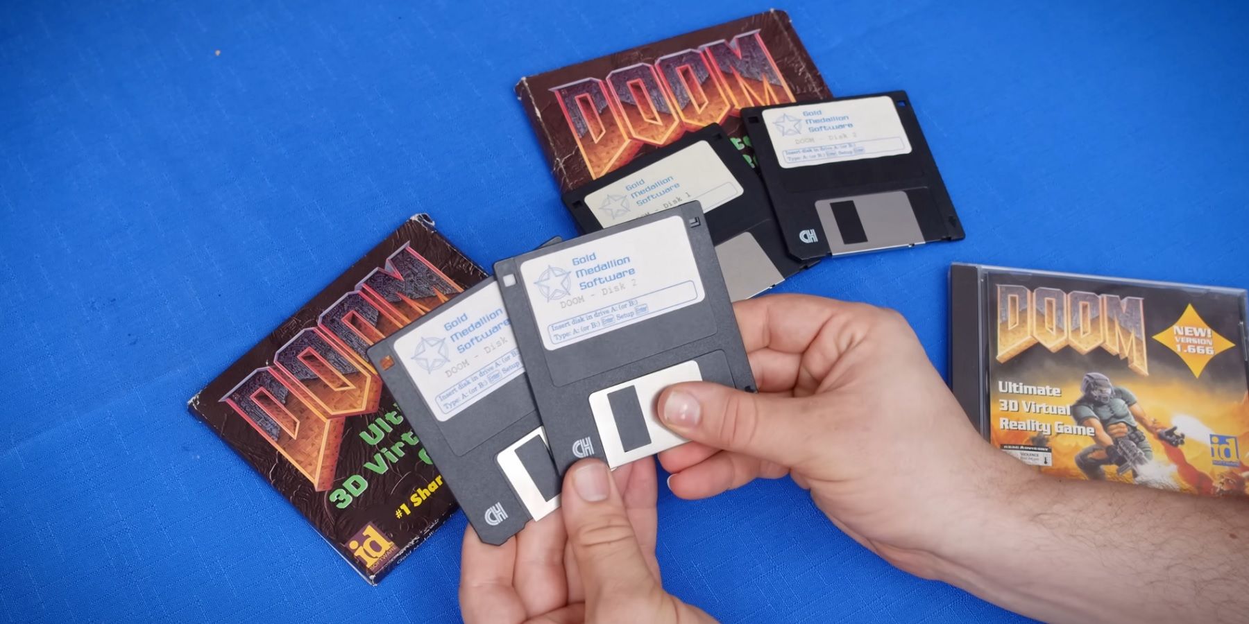 Doom Fan Gets Multi Monitor Version of Game to Run on 4 DOS
PCs