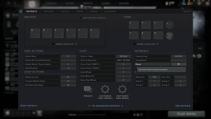 Dota 2 Pause Hotkey