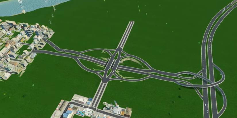 Cities: Skylines Double Diamond Interchange