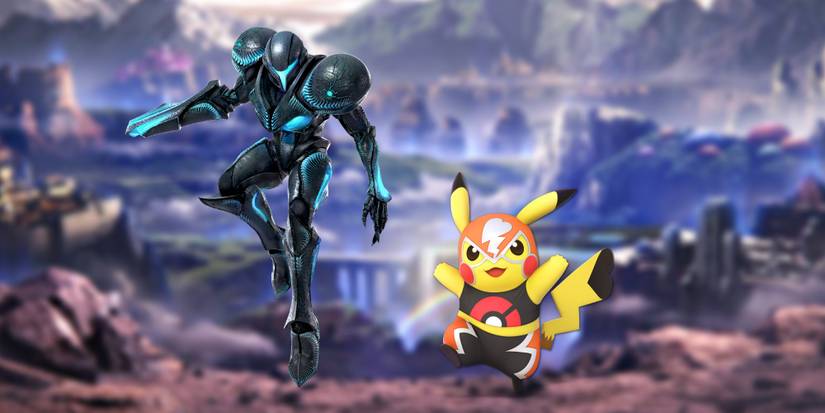 dark samus and pikachu libre in smash bros ultimate