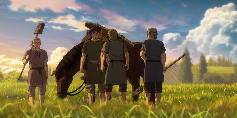 Einar and Thorfinn in the anime