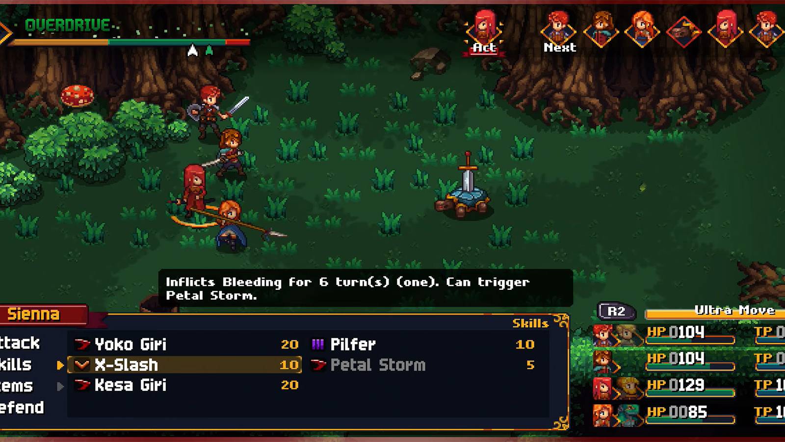 image showing ekskalibur unique boss in chained echoes.