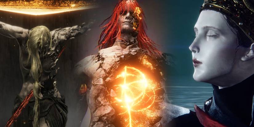 Elden Ring - Images Of Marika, Radagon, And Rennala Side By Side