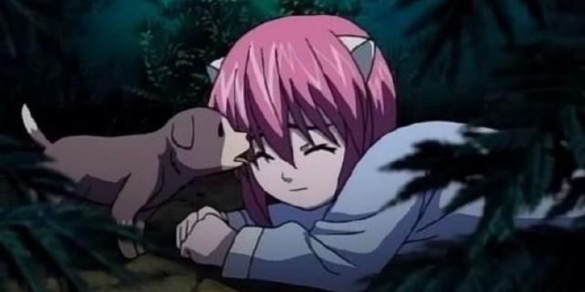 puppy and Lucy in Elfen Lied