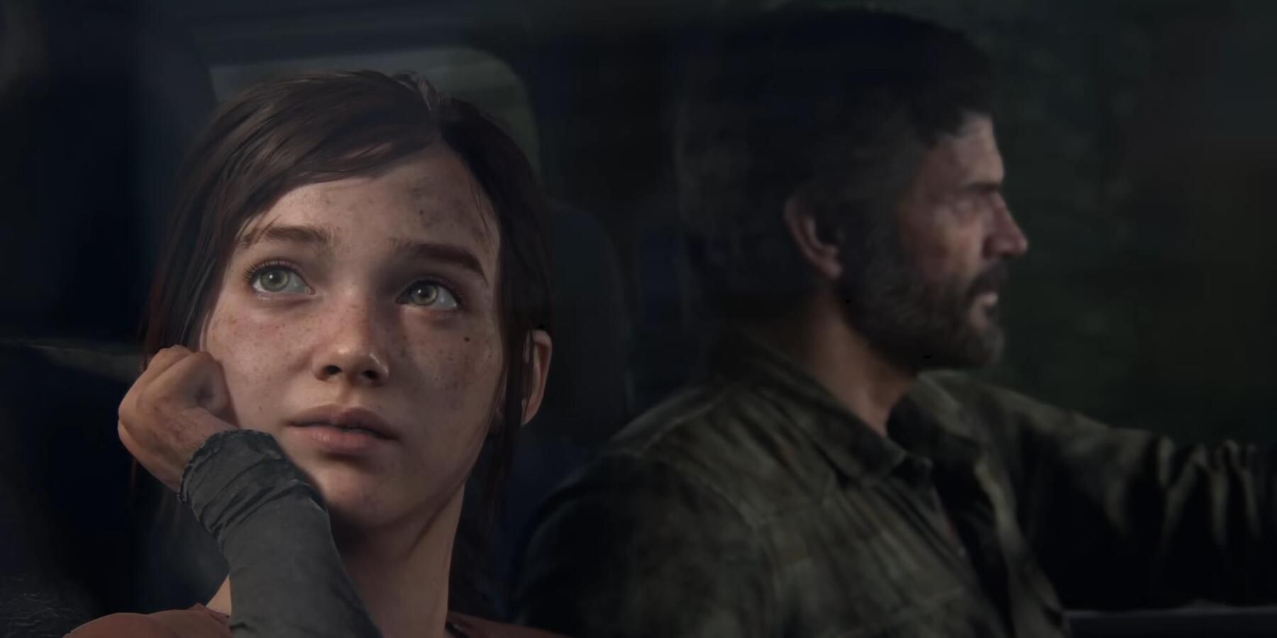 Ellie dan Joel mengemudi di The Last of Us Part 1