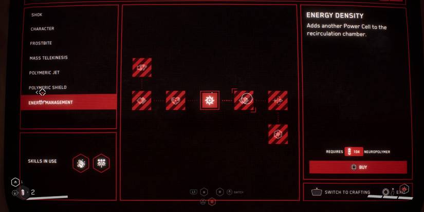 A player looking at Energy Density in Atomic Heart