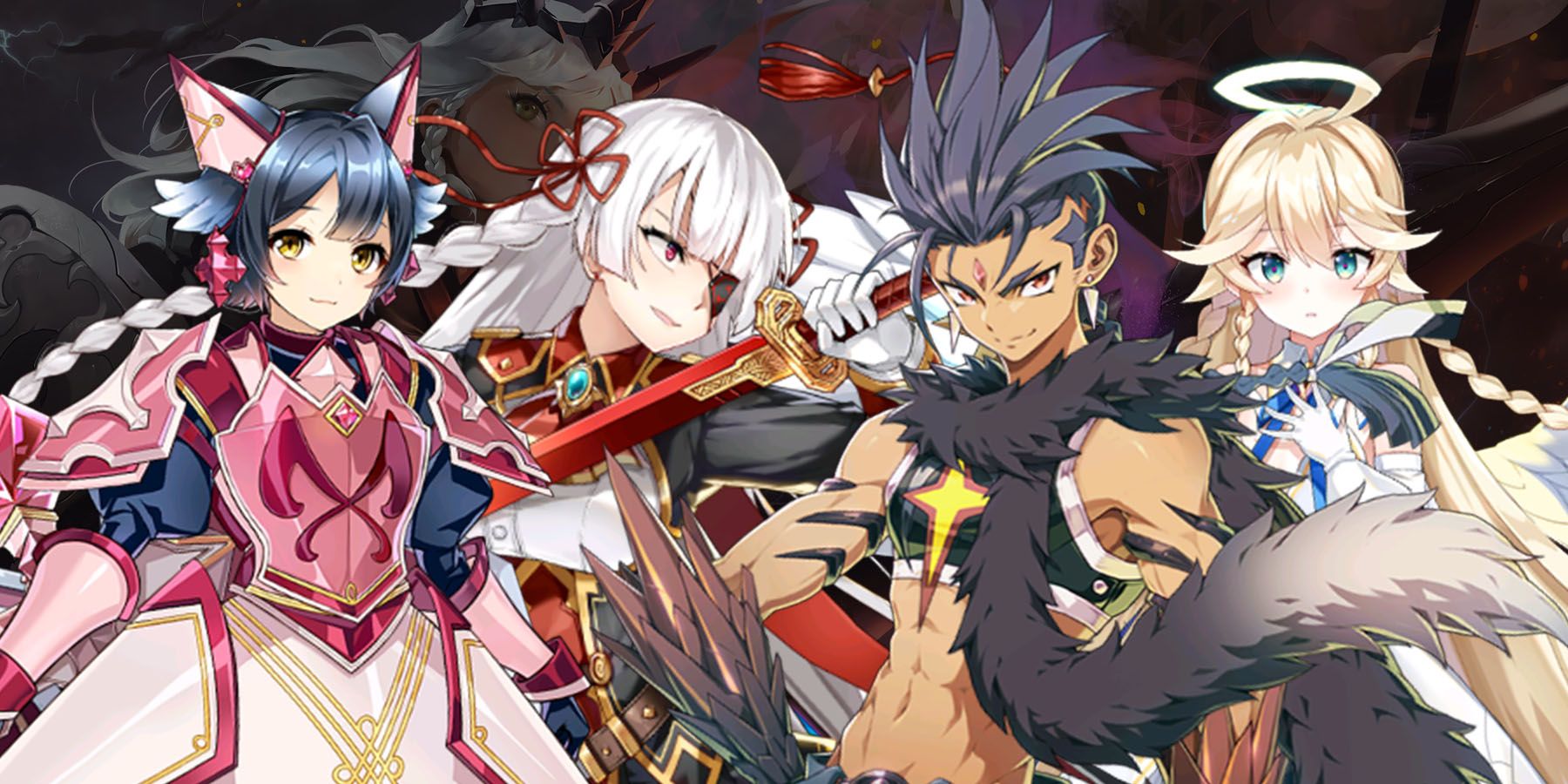red eyes Haste Epic Seven Moon clouds rose scythe Epic Seven anime  boys  3900x2370 Wallpaper  wallhavencc