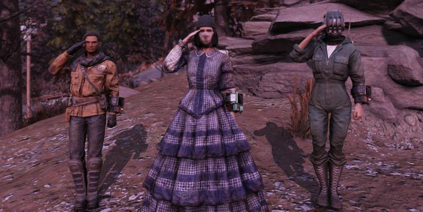 Fallout 76 Players Saluting