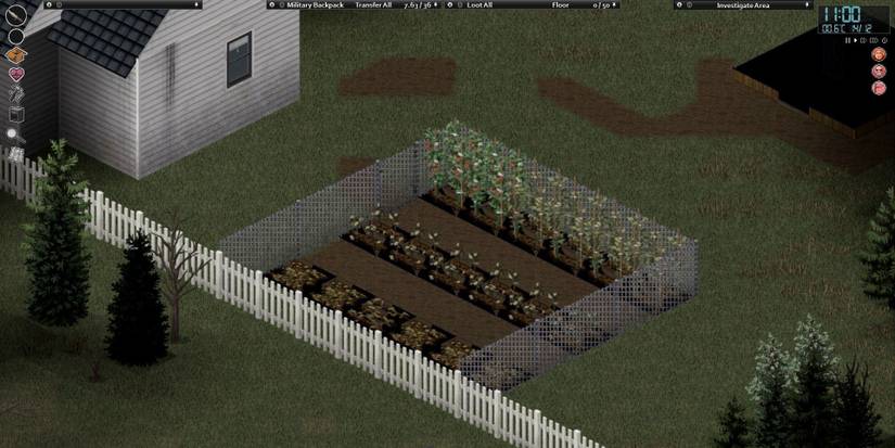 A small farm on a base