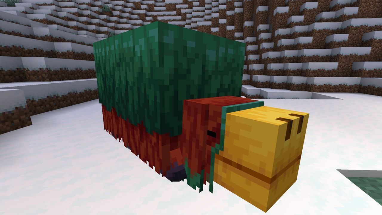 Minecraft 1_20 update Sniffer mob snowy biome