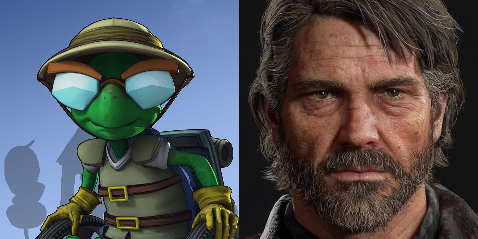 Bentley (Sly Cooper) and Joel (The Last of Us)