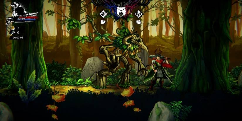 Fighting a boss in Helvetii 