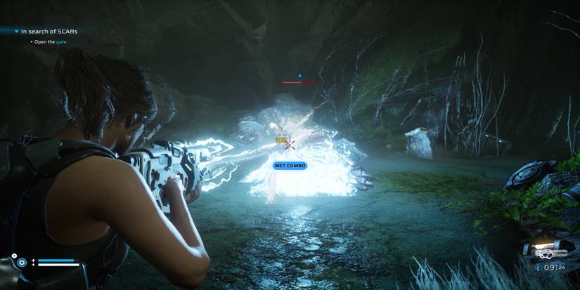 Fighting enemies in Scars Above