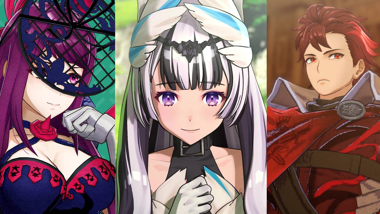 Ivy in a dialog menu; Veyle in a cutscene; Diamant in a cutscene