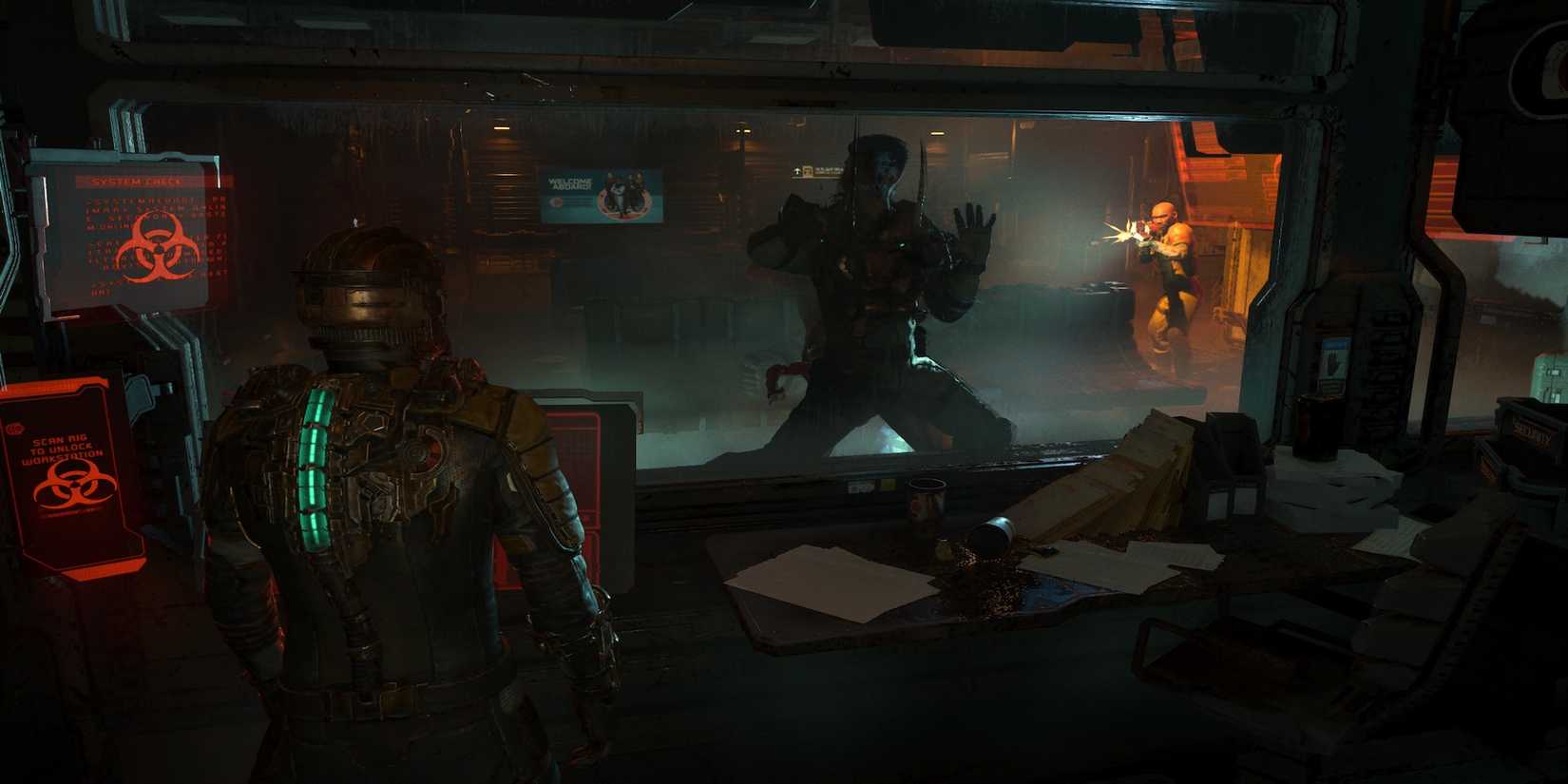 First contact with the necromorphs in the Dead Space remake