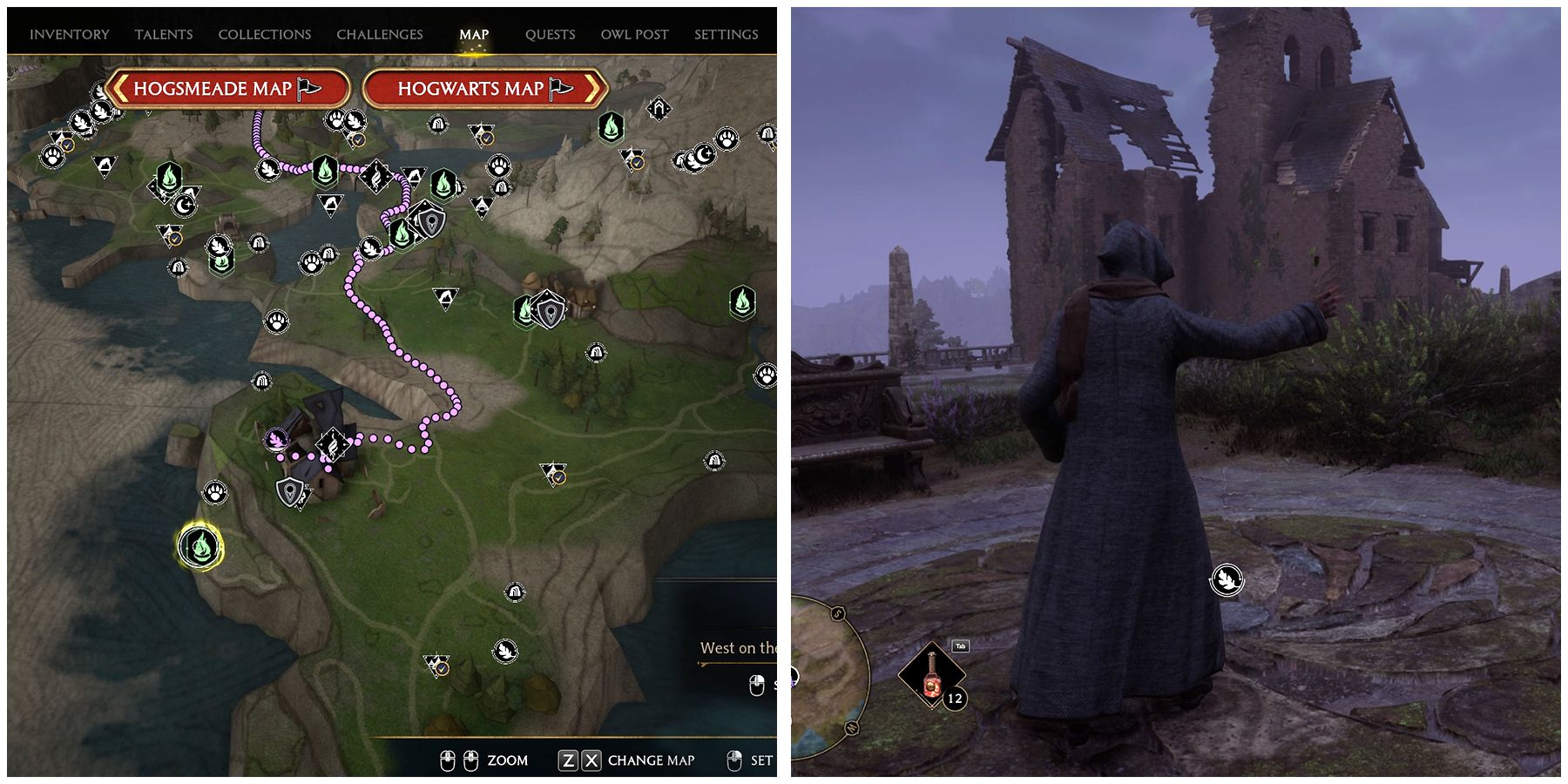 manor cape merlin trial 1 in hogwarts legacy