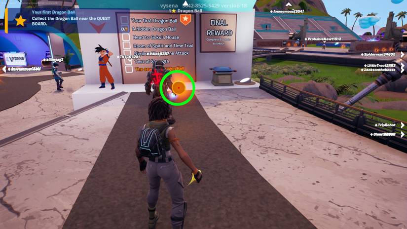 fortnite dragon ball adventure island ball locations