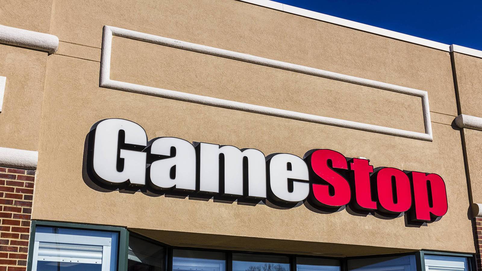 gamestop storefront with company logo