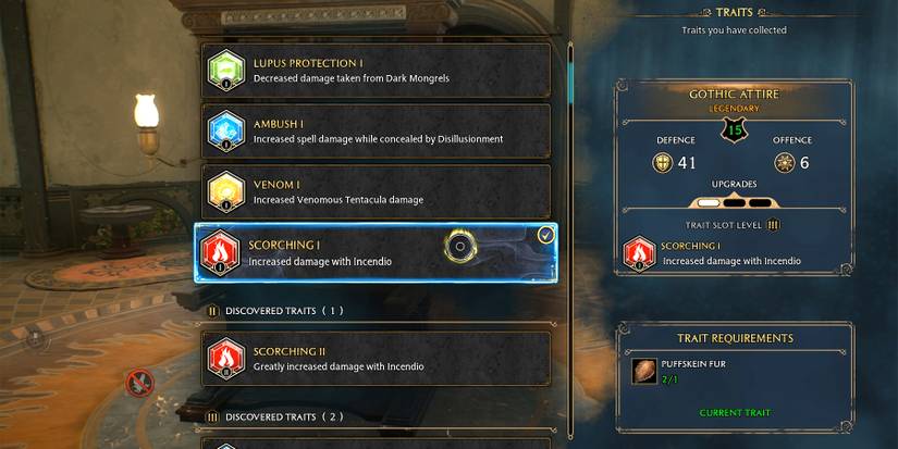 gear traits in hogwarts legacy