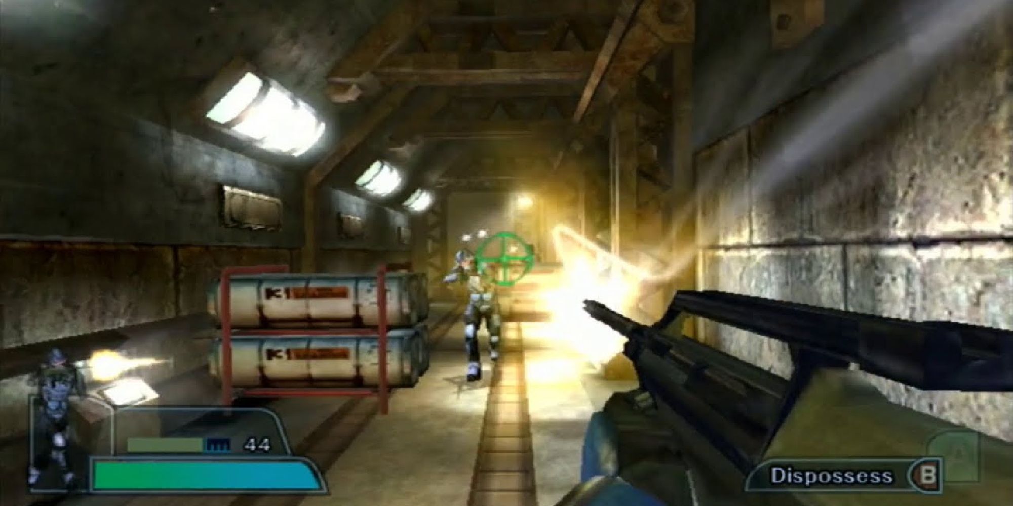 Gameplay from Geist, demonstrating its FPs mechanics.