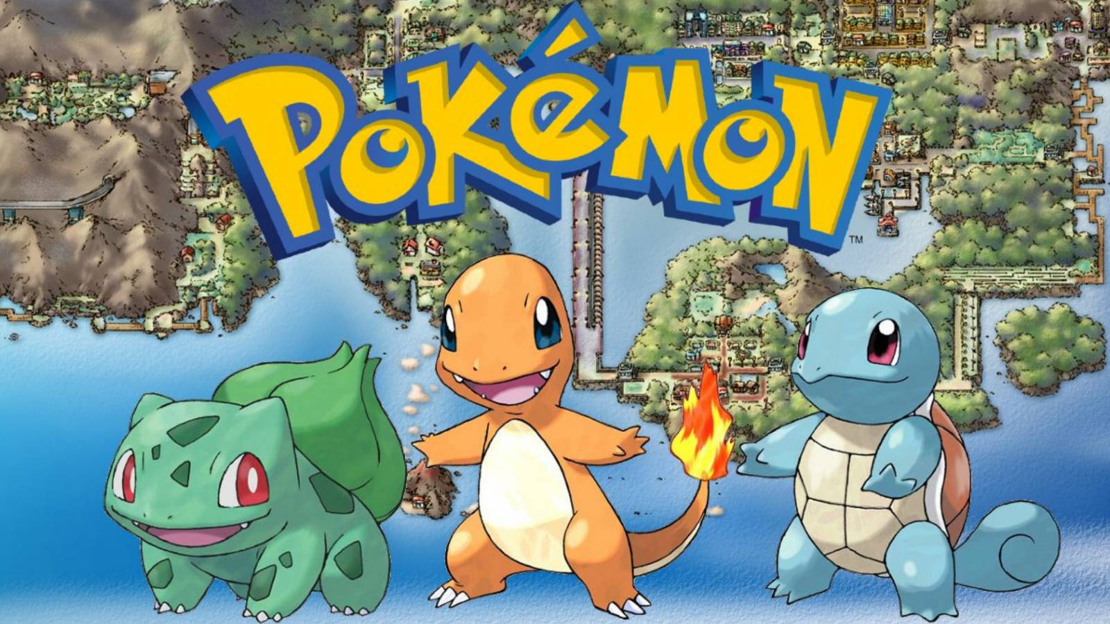 bulbasaur, charizard, and squirtle from pokemon