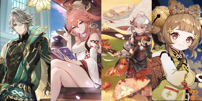 Genshin Impact Alhaitham + Yae Miko + Kazuha + Yaoyao