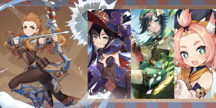 Genshin Impact - Aloy + Mona + Venti + Diona