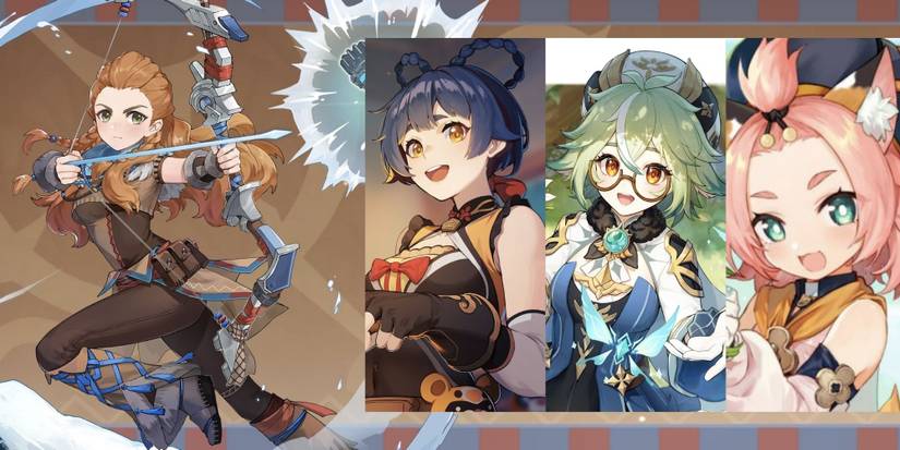 Genshin Impact - Aloy + Xiangling + Sucrose + Diona