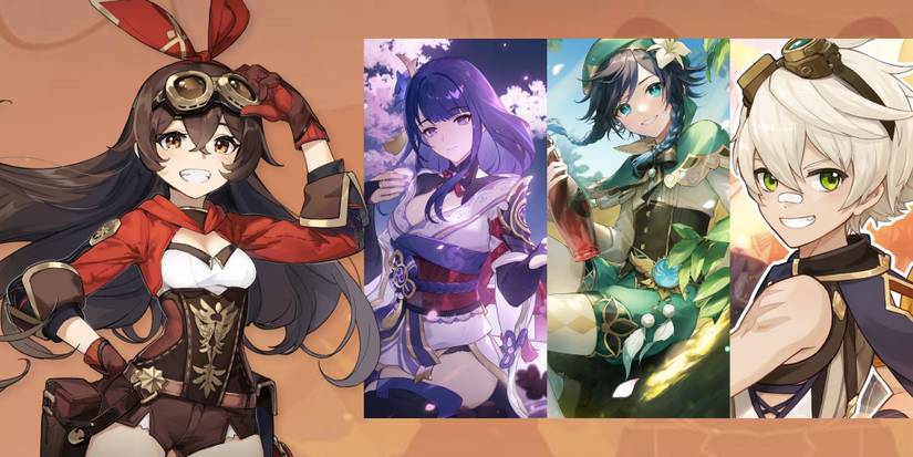 Genshin Impact - Amber + Raiden Shogun + Venti + Bennett