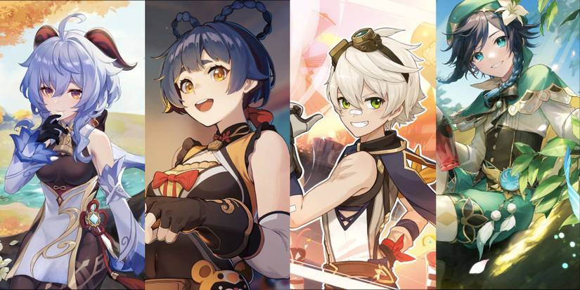 Genshin Impact Ganyu + Xiangling + Bennett + Venti
