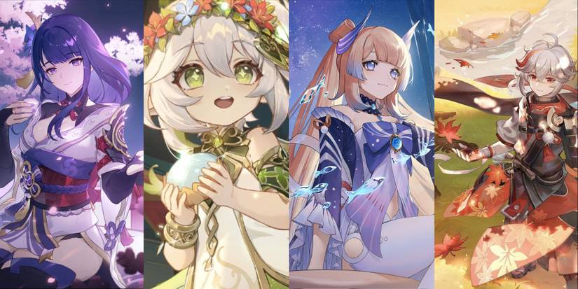 Genshin Impact Raiden Shogun + Nahida + Kokomi + Kazuha