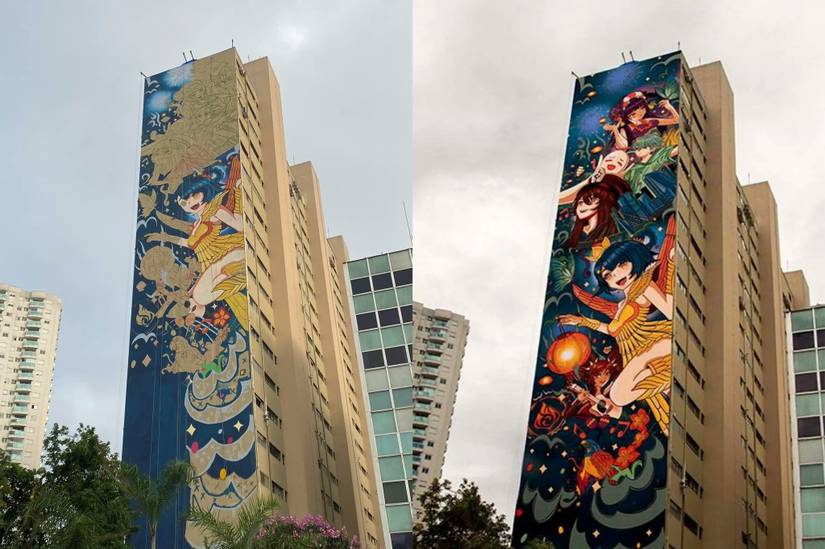 Genshin Impact Tall Building Mural