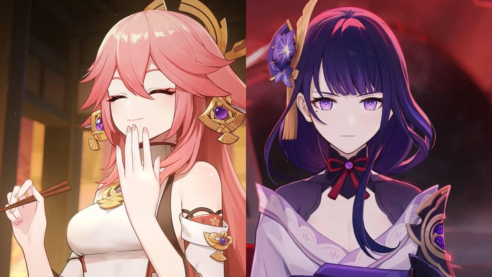 Genshin Impact Yae Miko and Raiden Shogun