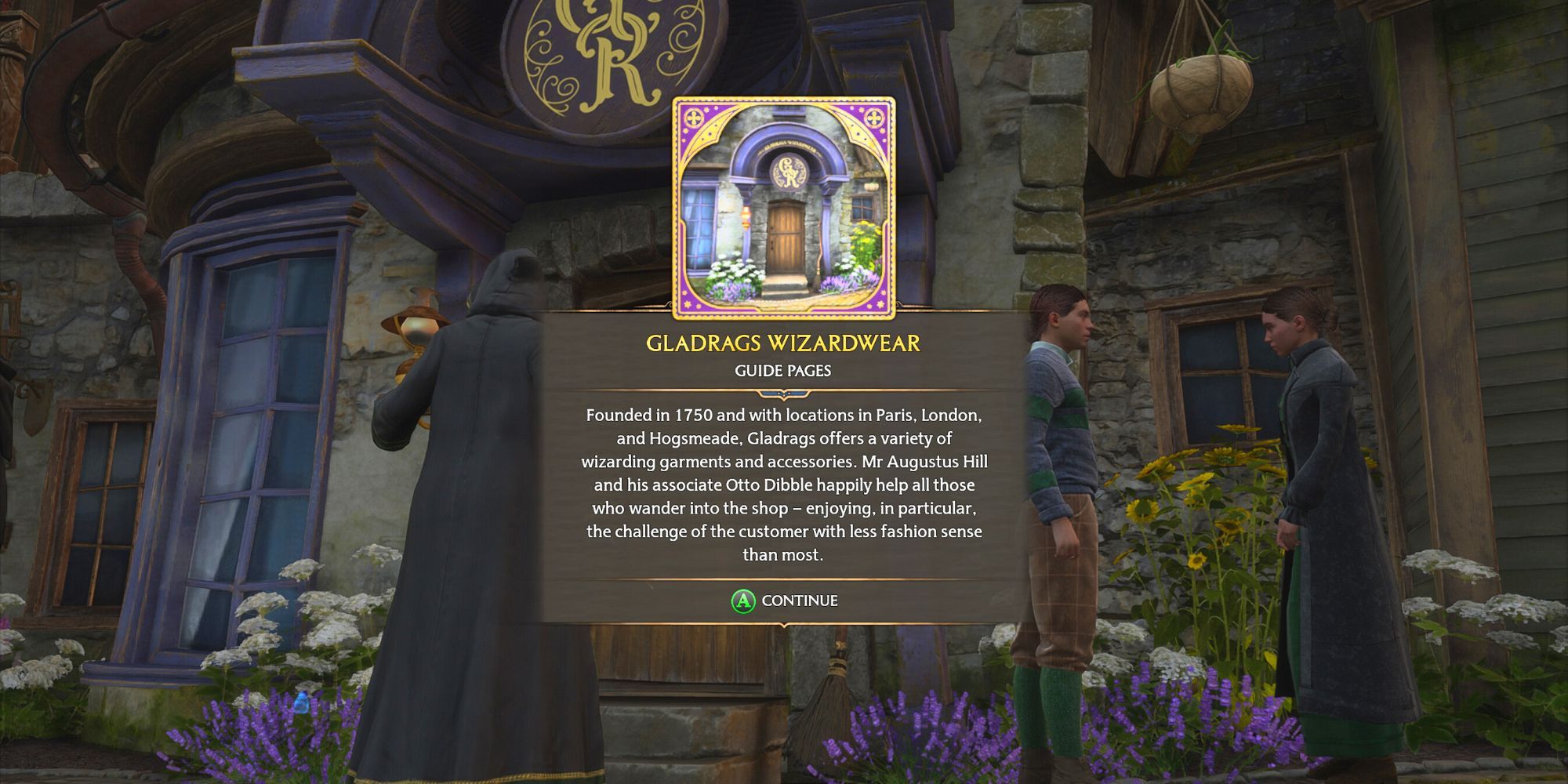 Gladrags Wizardwear guide page Hogsmeade Hogwarts Legacy