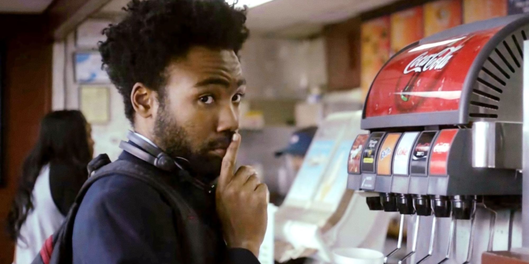 Donald Glover at a fast food place in Atlanta