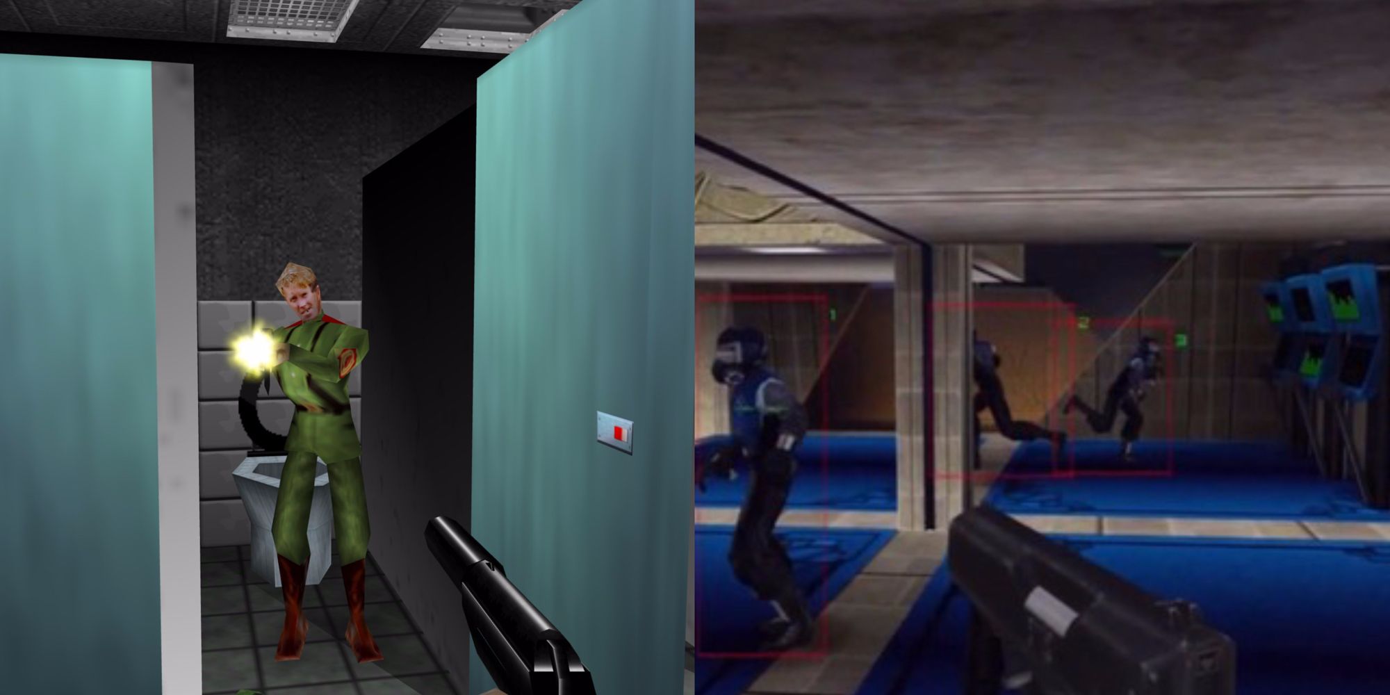 Goldeneye and Perfect dark split image gameplay