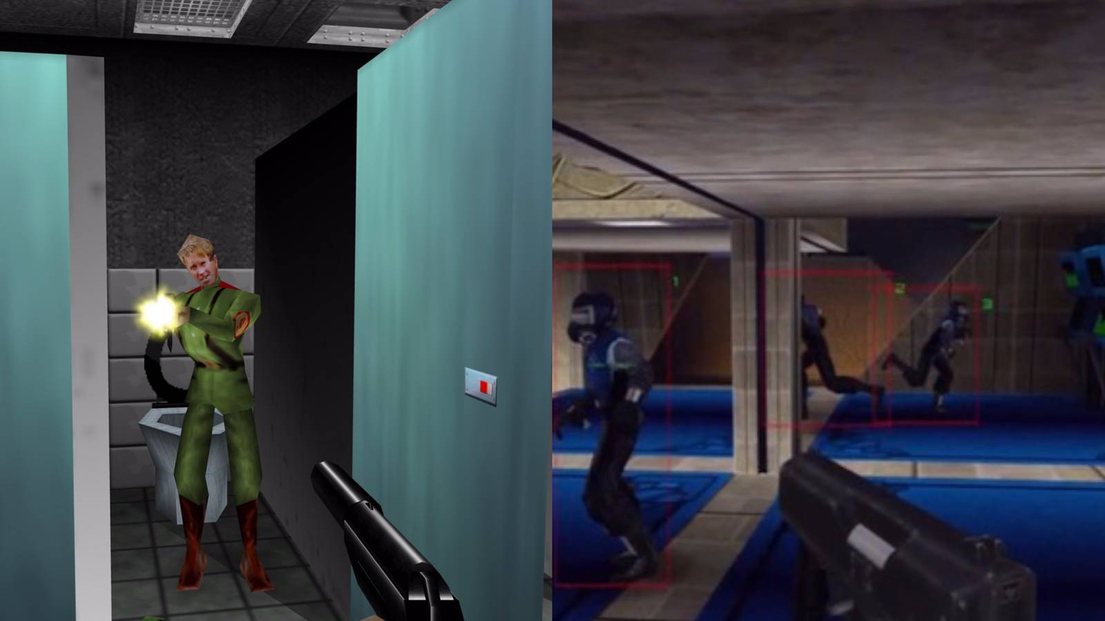 Goldeneye and Perfect dark split image gameplay