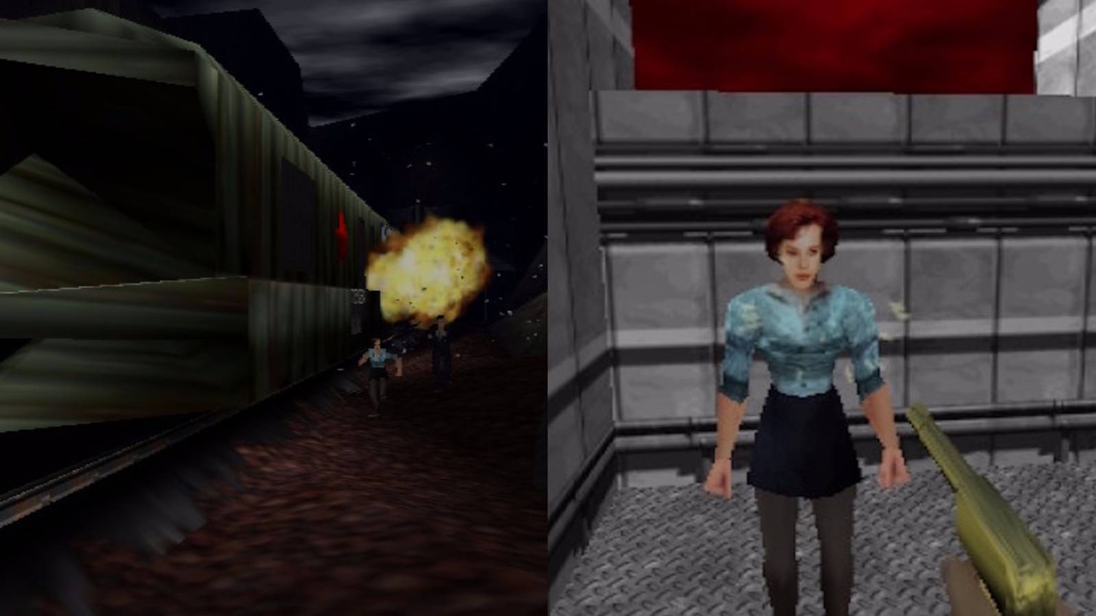 Goldeneye split image train level and multiplayer