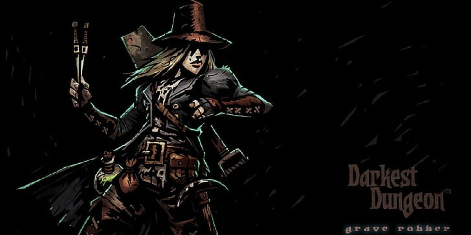 Red Hook Studio's official wallpaper for Darkest Dungeon's Grave Robber